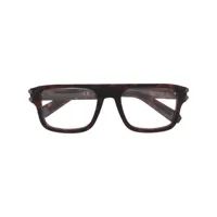 philipp plein lunettes de vue à monture rectangulaire - marron