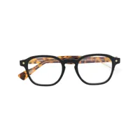 snob lunettes de vue carrées à effet écailles de tortue - marron