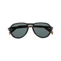 eyewear by david beckham lunettes de soleil à monture ronde - noir