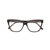jimmy choo eyewear lunettes de vue à monture carrée - marron