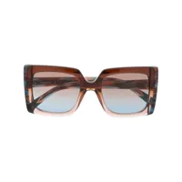 missoni eyewear lunettes de soleil à monture carrée - marron