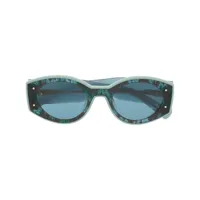 missoni eyewear lunettes de soleil à monture ovale - bleu