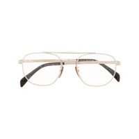 eyewear by david beckham lunettes de soleil teintées à monture pilote - or