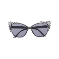 jimmy choo eyewear lunettes de soleil teintées à monture papillon - gris