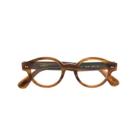 oliver peoples lunettes de vue londell à monture ovale - marron