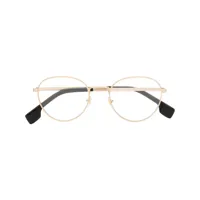 versace eyewear lunettes de vue ve1279 à monture ronde - or