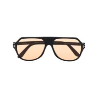 tom ford eyewear lunettes de soleil à monture aviateur - noir