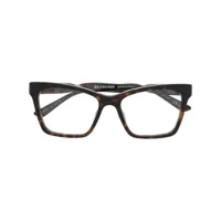 balenciaga eyewear lunettes de vue à logo imprimé - marron