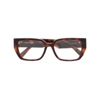 swarovski lunettes de soleil rectangulaires à ornement en cristal - marron