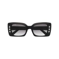 swarovski lunettes de soleil à ornements en cristal - noir