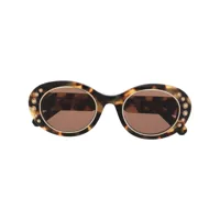 swarovski lunettes de soleil à ornements en cristal - marron