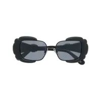 swarovski lunettes de soleil à monture carrée - noir