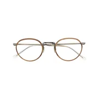 garrett leight lunettes de vue à monture ronde - or