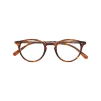 garrett leight lunettes de vue à monture ronde - marron