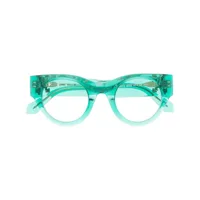 off-white lunettes de vue transparentes à monture ronde - bleu