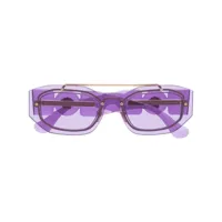 versace eyewear lunettes de soleil medusa à plaque logo - violet