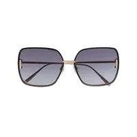 chopard eyewear lunettes de soleil teintées à monture carrée - noir