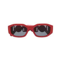versace eyewear lunettes de soleil medusa biggie à monture ovale - rouge