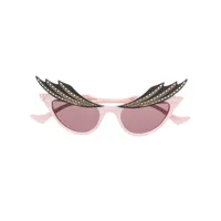 gucci eyewear lunettes de soleil hollywood forever à monture papillon - rose