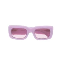 linda farrow lunettes de soleil marfa à monture rectangulaire - violet