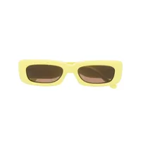 the attico lunettes de soleil marfa à monture rectangulaire - jaune