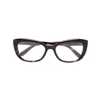 dolce & gabbana eyewear lunettes de vue à monture papillon - marron