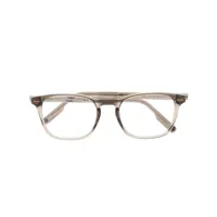zegna lunettes de vue à monture rectangulaire - gris