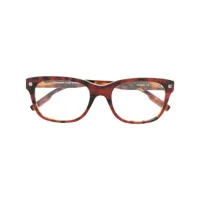 zegna lunettes de vue à monture carrée - marron