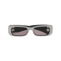 balenciaga lunettes de soleil dynasty à monture rectangulaire - noir