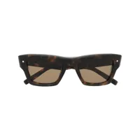 valentino eyewear lunettes de soleil à monture carrée - marron