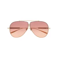 valentino eyewear lunettes de soleil rockstud à monture aviateur - or