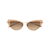 valentino eyewear lunettes de soleil à monture papillon - or