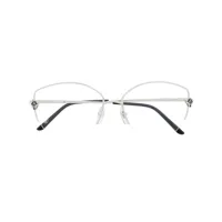 cartier eyewear lunettes de vue à monture ronde - argent