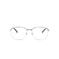 gucci eyewear lunettes de vue carrées à plaque logo - argent