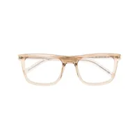 saint laurent eyewear lunettes de vue à monture carrée transparente - marron