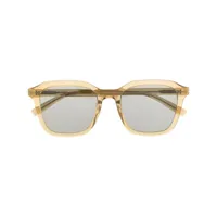 saint laurent eyewear lunettes de soleil sl457 à monture carrée - jaune