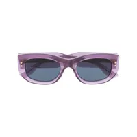 gucci eyewear lunettes de soleil à monture rectangulaire - violet