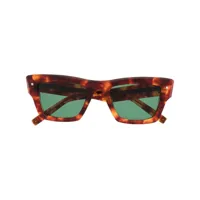 valentino eyewear lunettes de soleil rockstud à monture carrée - marron