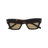 valentino eyewear lunettes de soleil rockstud à monture carrée - marron