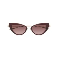 valentino eyewear lunettes de soleil rockstud à monture papillon - or