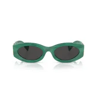 miu miu eyewear lunettes de soleil glimpse à monture ovale - vert
