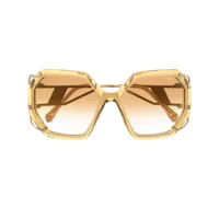 cazal lunettes de soleil à monture oversize - or