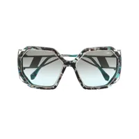 cazal lunettes de soleil à monture oversize - bleu