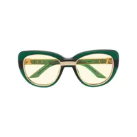 casablanca lunettes de soleil à monture papillon - vert