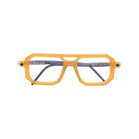 kuboraum lunettes de vue à monture carrée - orange