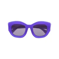 kuboraum lunettes de soleil à monture oversize - violet