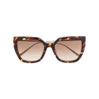 chopard eyewear lunettes de soleil à monture papillon - marron