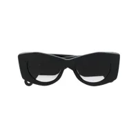 lanvin lunettes de soleil curb à plaque logo - noir