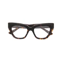 balenciaga eyewear lunettes de vue à monture papillon - marron