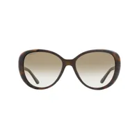 jimmy choo eyewear lunettes de soleil ovales amira - marron